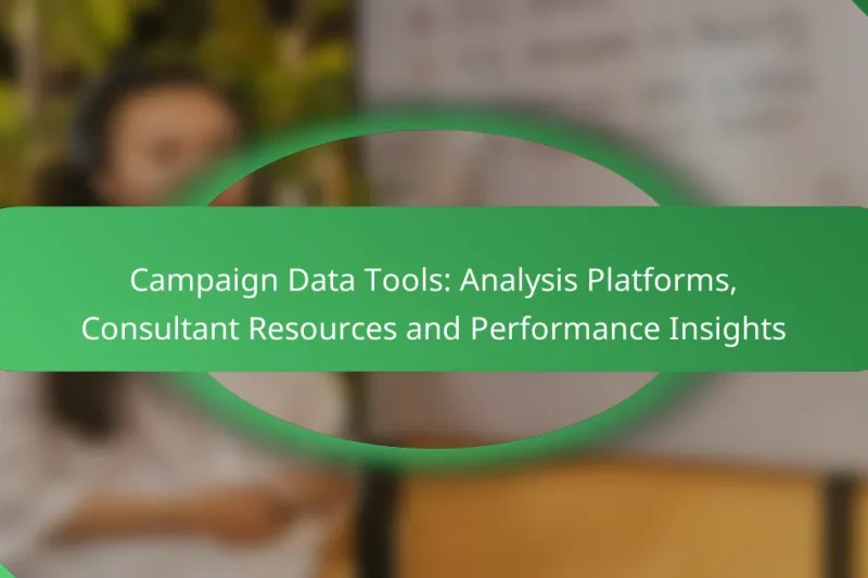 Campaign Data Tools: Analysis Platforms, Consultant Resources and Performance Insights