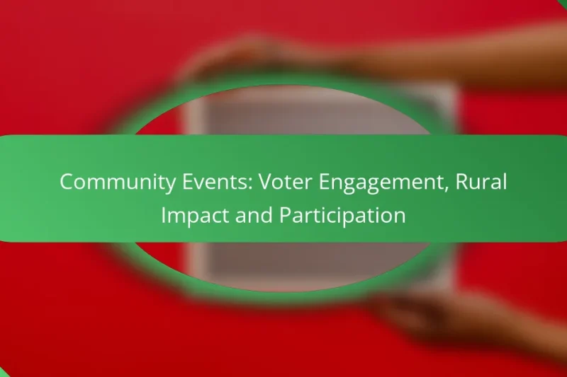 Community Events: Voter Engagement, Rural Impact and Participation