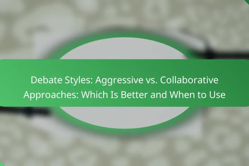 Debate Styles: Aggressive vs. Collaborative Approaches: Which Is Better and When to Use