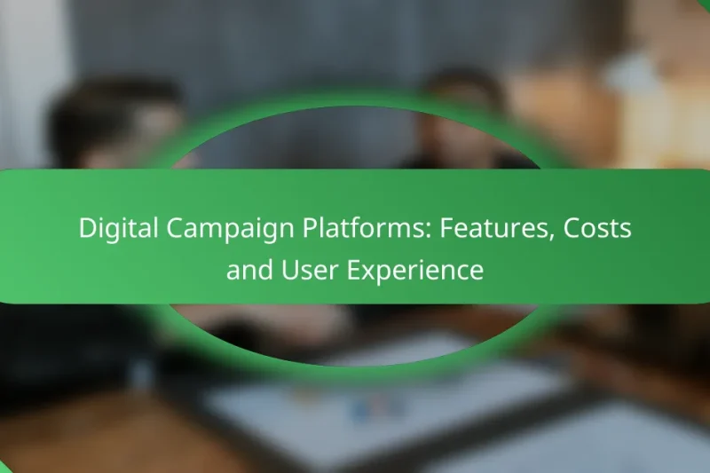 Digital Campaign Platforms: Features, Costs and User Experience