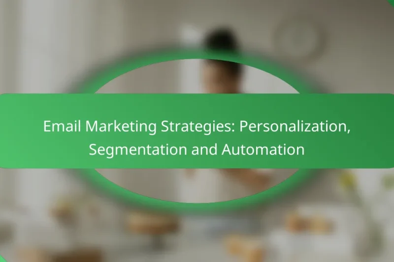 Email Marketing Strategies: Personalization, Segmentation and Automation