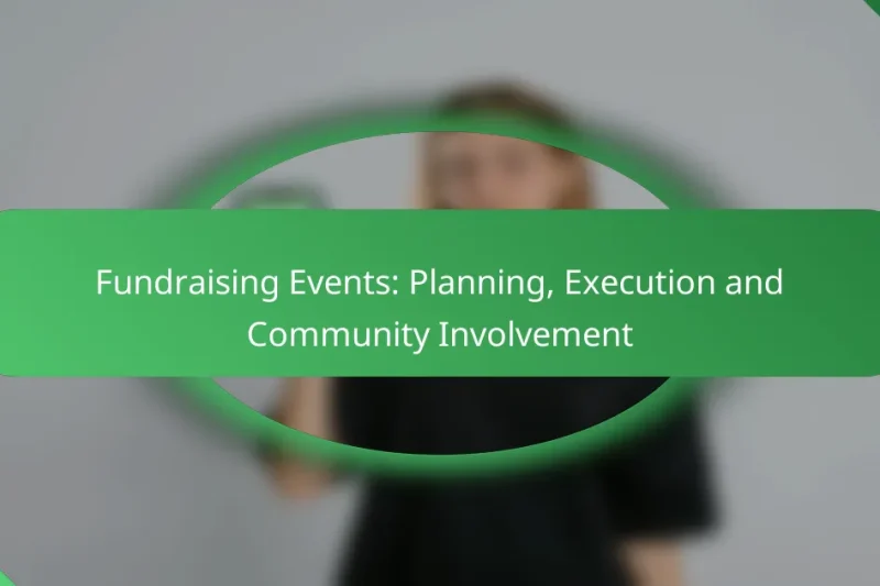 Fundraising Events: Planning, Execution and Community Involvement