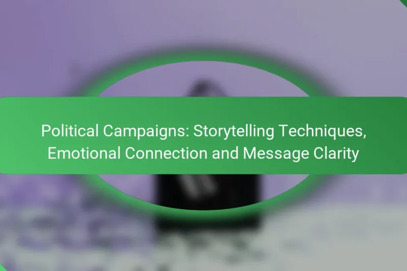 Political Campaigns: Storytelling Techniques, Emotional Connection and Message Clarity