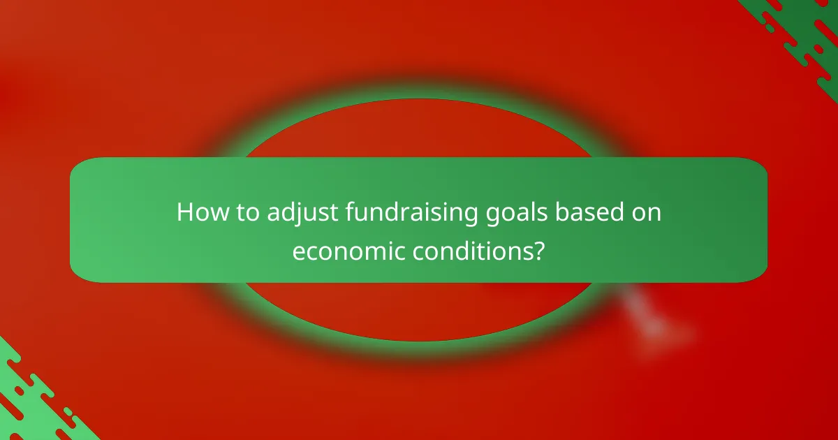 How to adjust fundraising goals based on economic conditions?