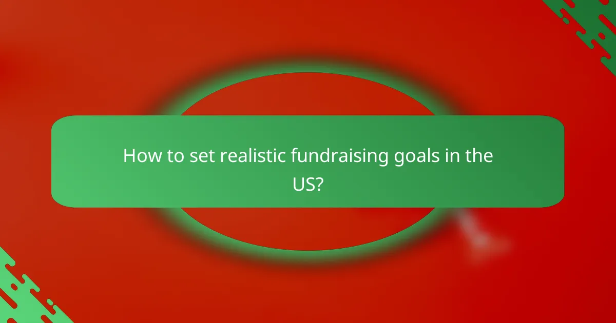 How to set realistic fundraising goals in the US?