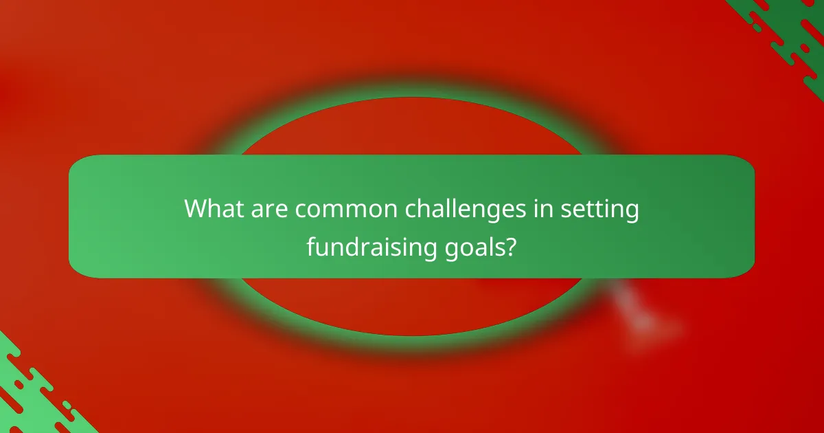 What are common challenges in setting fundraising goals?