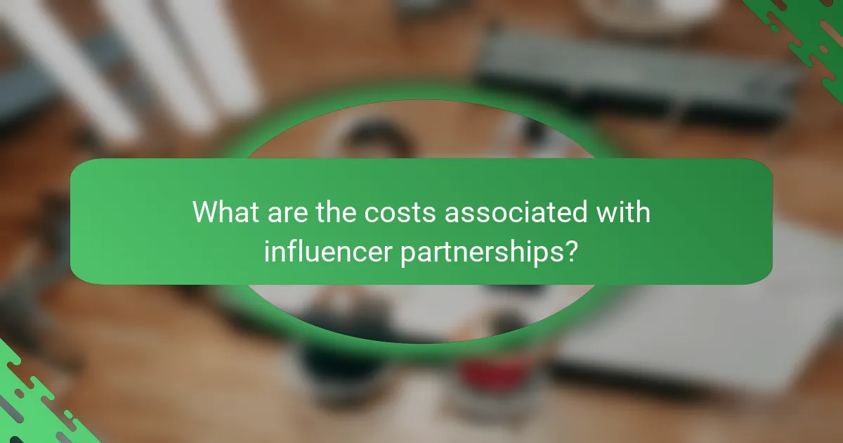 What are the costs associated with influencer partnerships?