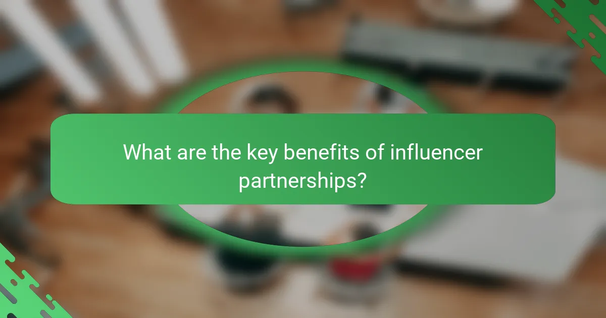 What are the key benefits of influencer partnerships?