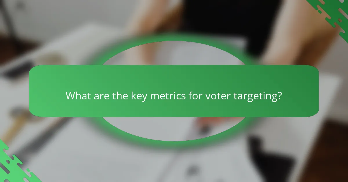 What are the key metrics for voter targeting?