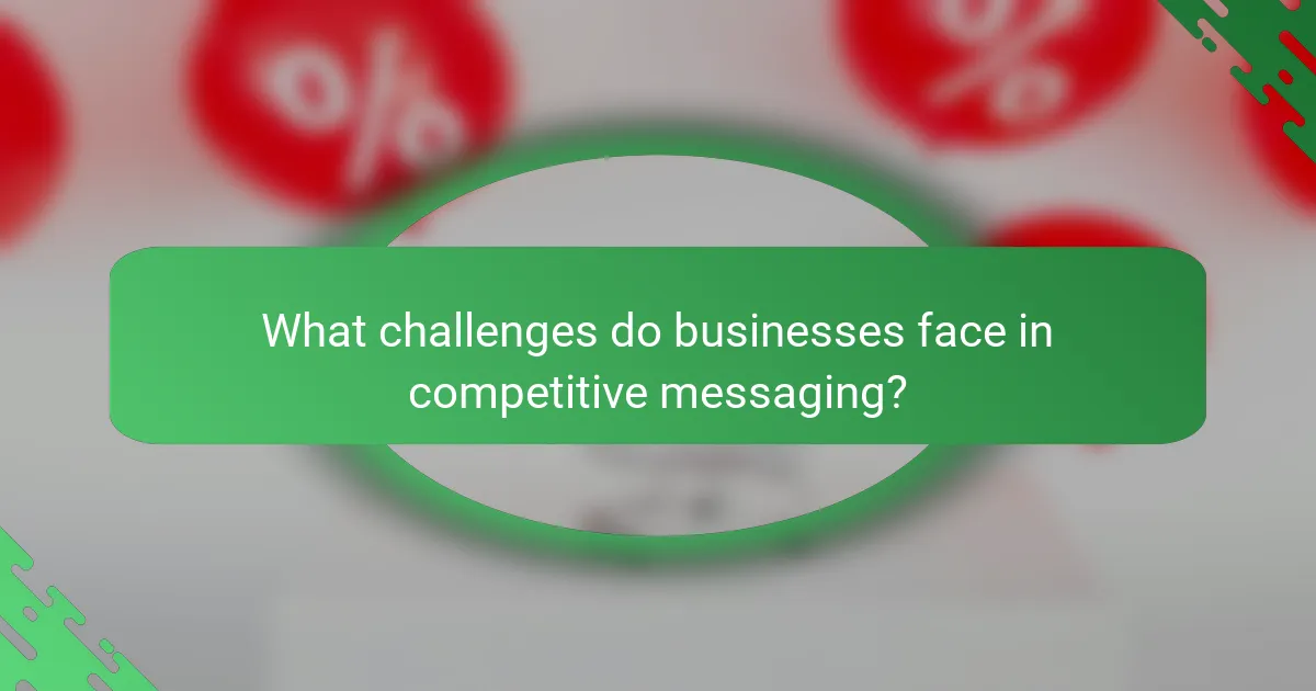 What challenges do businesses face in competitive messaging?