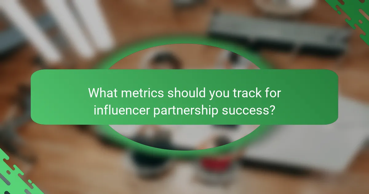 What metrics should you track for influencer partnership success?